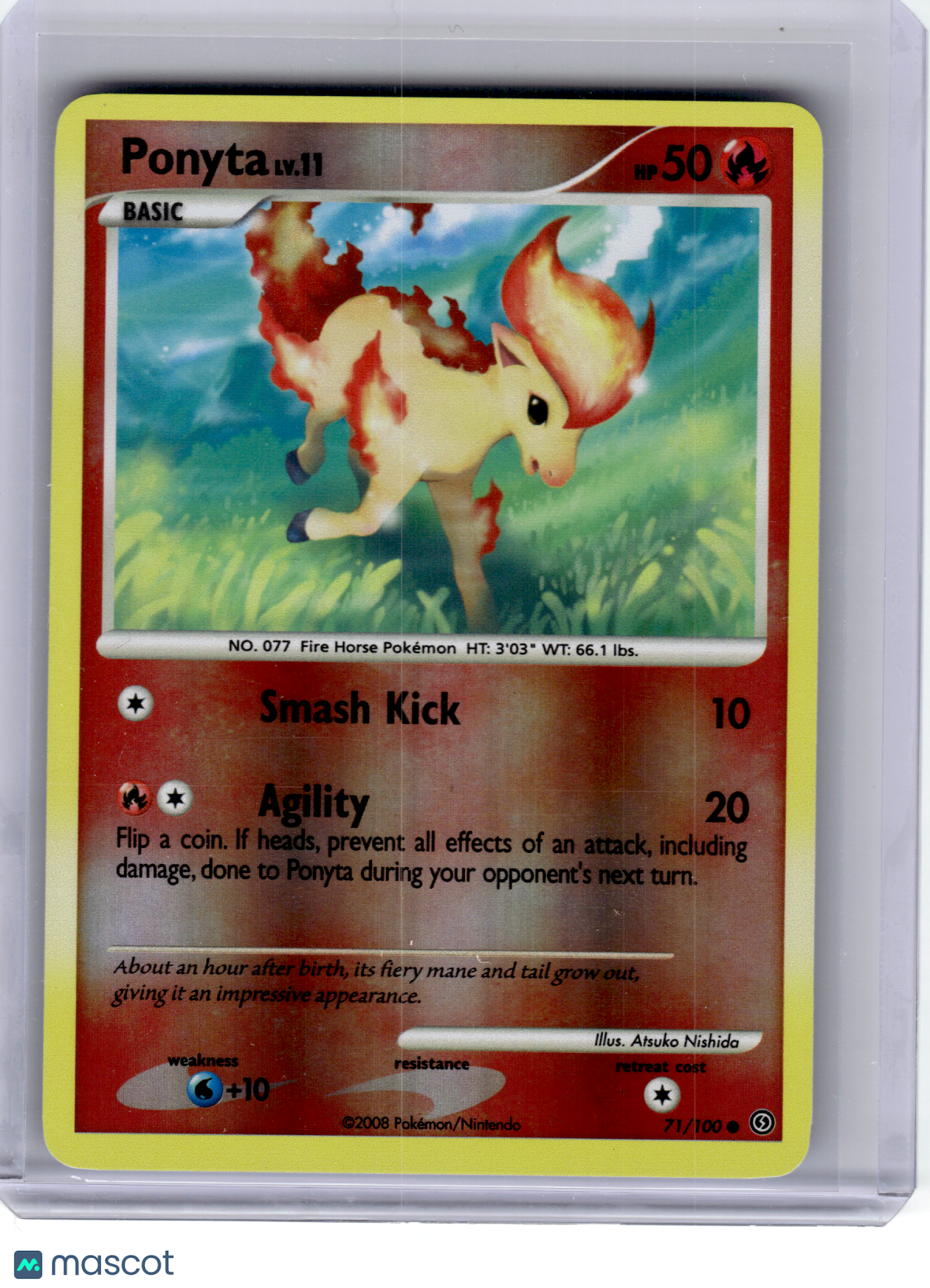 2008 Pokemon—Ponyta #71 Stormfront—Rare Reverse Holo [Lightly Played]