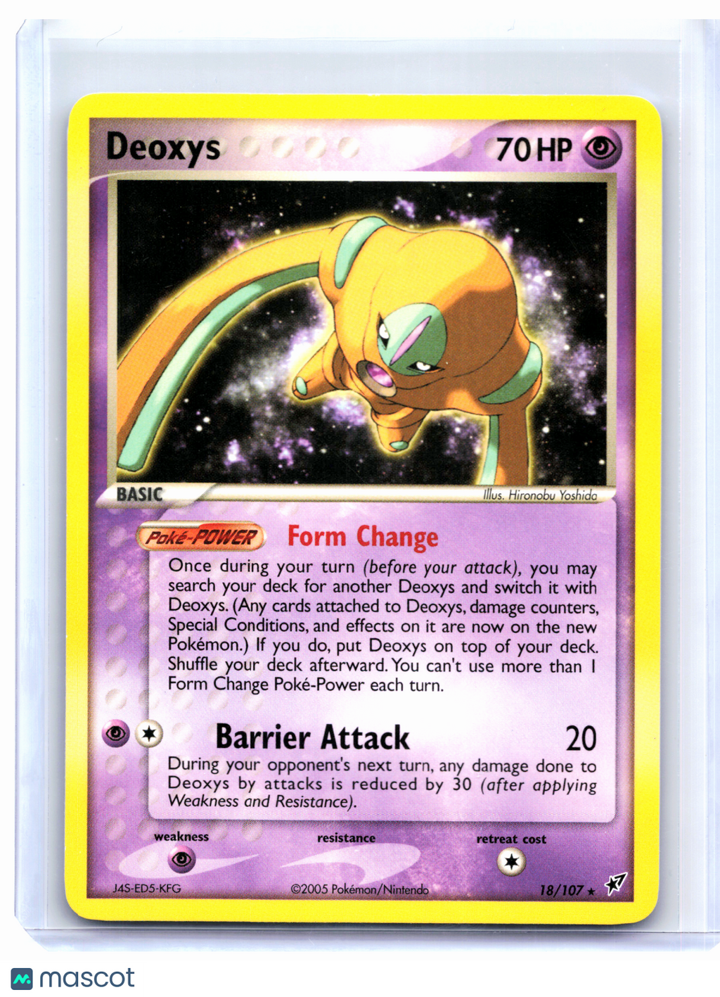 2005 Pokemon—Deoxys (Defense Forme) #18/107 EX Deoxys—Rare Nonholo [LP]
