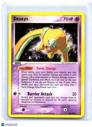 2005 Pokemon—Deoxys (Defense Forme) #18/107 EX Deoxys—Rare Nonholo [LP]