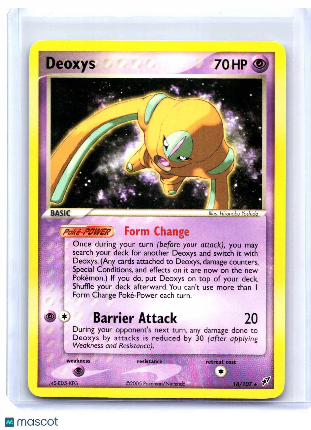 2005 Pokemon—Deoxys (Defense Forme) #18/107 EX Deoxys—Rare Nonholo [LP]
