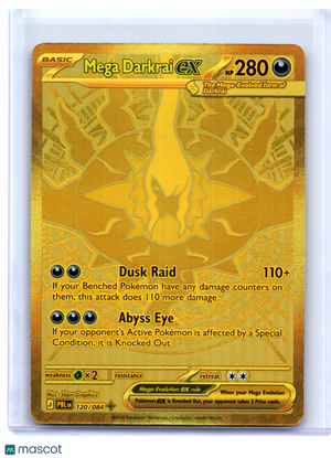 2026 Pokemon—Mega Darkrai ex #120/084 Pitch Black—Mega Hyper Rare Gold