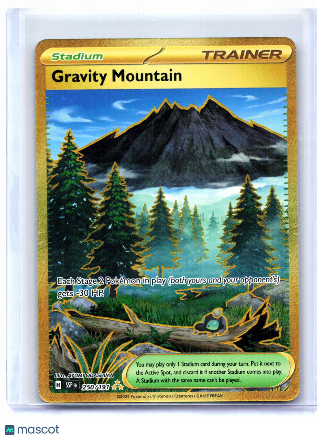 2024 Pokemon—Gravity Mountain #250/191 Surging Sparks—Hyper Rare Holo