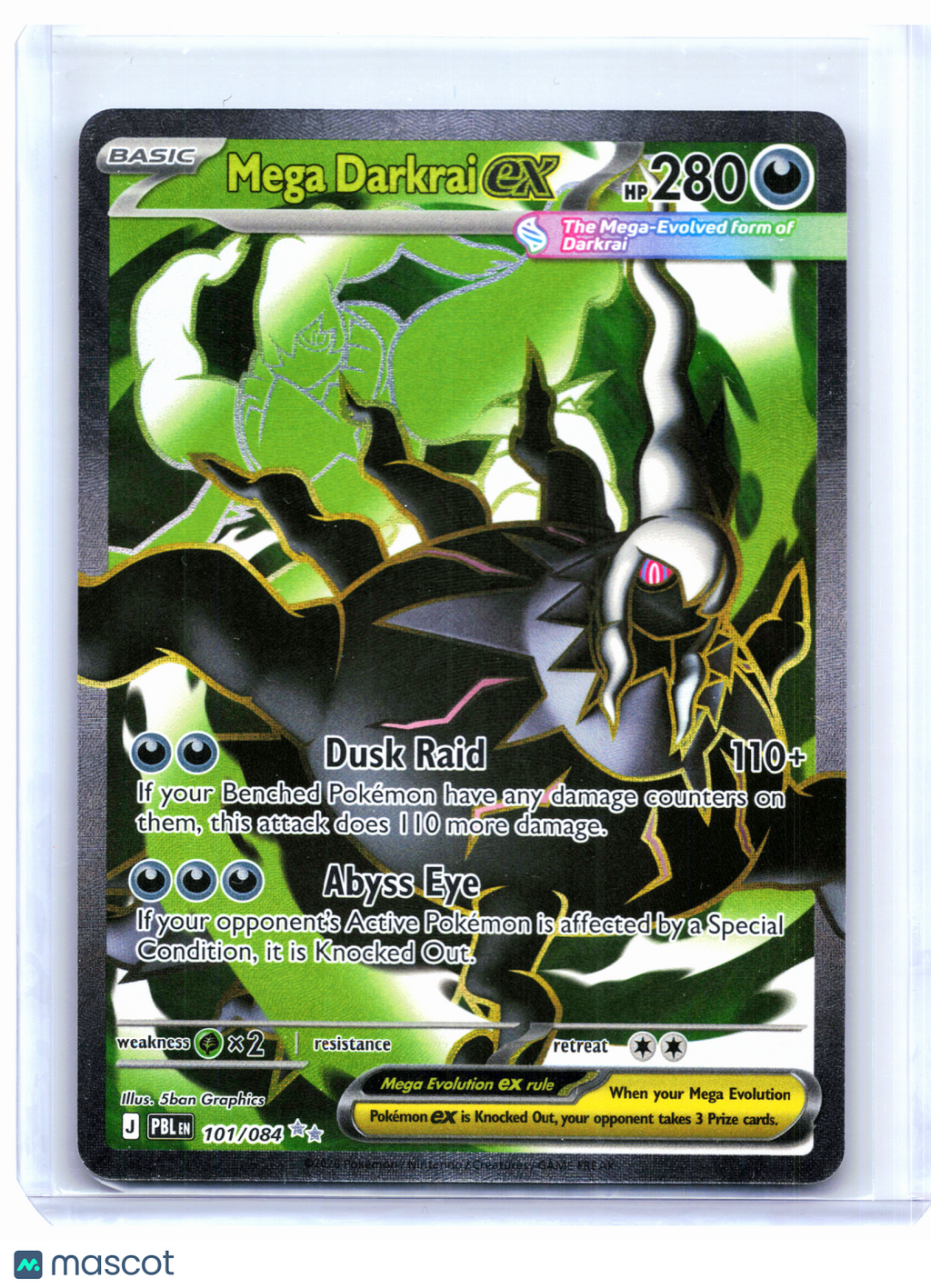 2026 Pokemon—Mega Darkrai ex #101/084 Pitch Black—Ultra Rare Holo