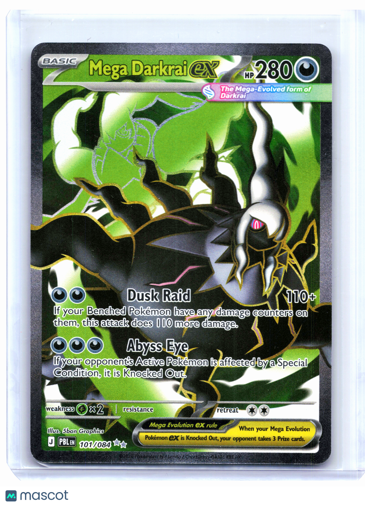 2026 Pokemon—Mega Darkrai ex #101/084 Pitch Black—Ultra Rare Holo