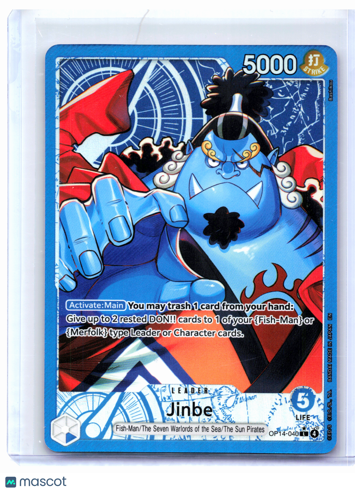 2026 One Piece—Jinbe (Alternate Art) #OP14-040 The Azure Sea's Seven—Leader Foil