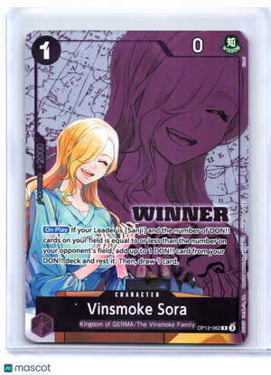 2026 One Piece—Vinsmoke Sora (Winner Pack 2026 Vol. 1) #OP12-062 OP-PR—Rare Foil