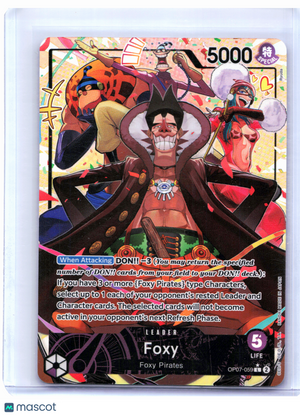 2024 One Piece—Foxy (Alt Art) #OP07-059 500 Years in the Future—Leader Foil