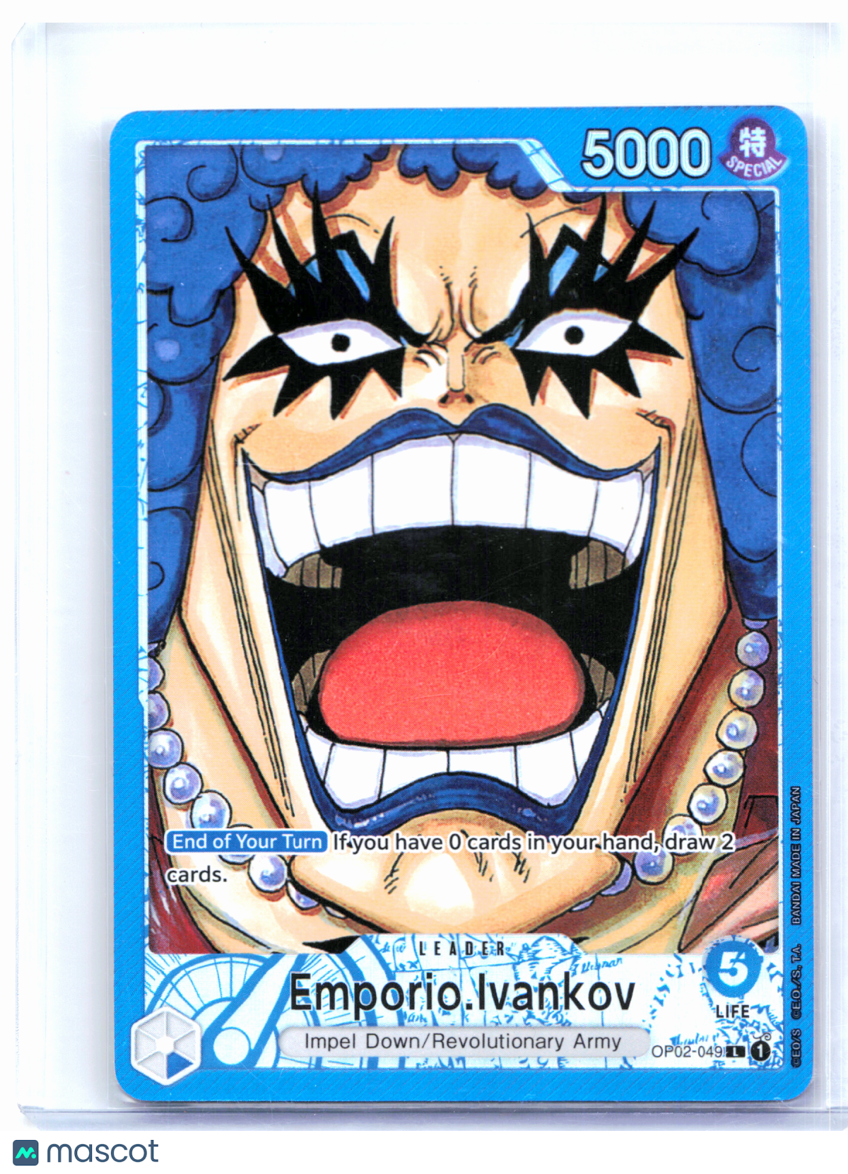 2023 One Piece—Emporio.Ivankov (Alt Art) #OP02-049 Paramount War—Leader Foil