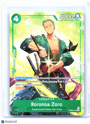 2025 One Piece Card Game—Roronoa Zoro #PRB02-006 The Best Vol. 2—Rare Foil