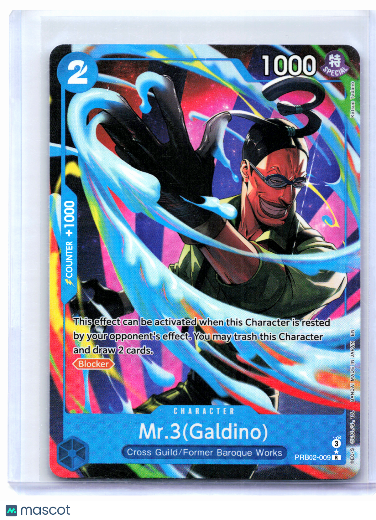 2025 One Piece—Mr.3(Galdino) (Alt Art) #PRB02-009 The Best Vol. 2—Rare Foil
