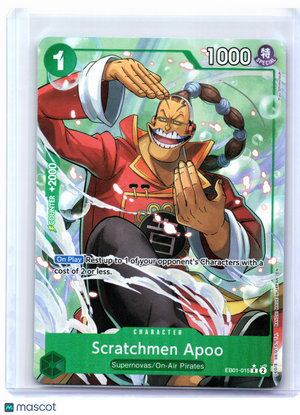 2025 One Piece—Scratchmen Apoo (Alt Art) #EB01-015 The Best Vol. 2—Rare Foil