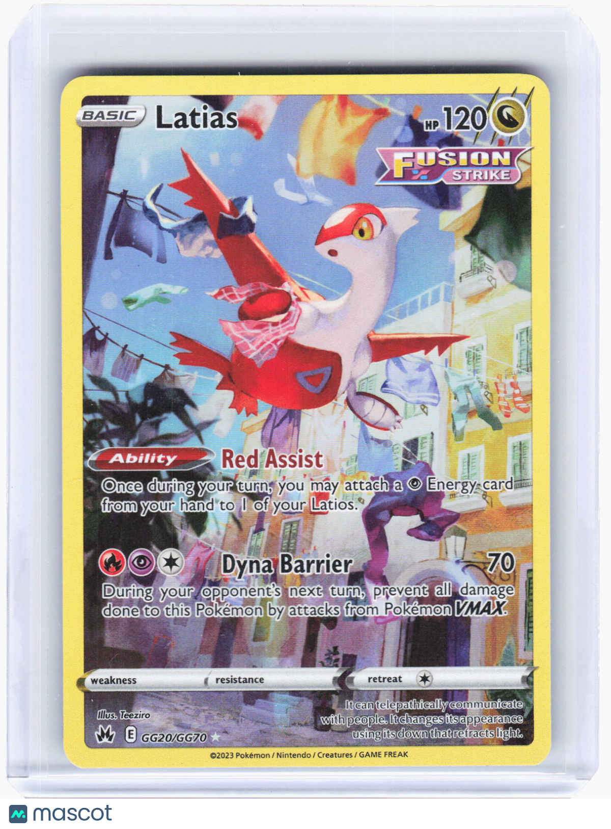 2023 Pokemon—Latias #GG20/GG70 Crown Zenith: Galarian Gallery—Ultra Rare Foil