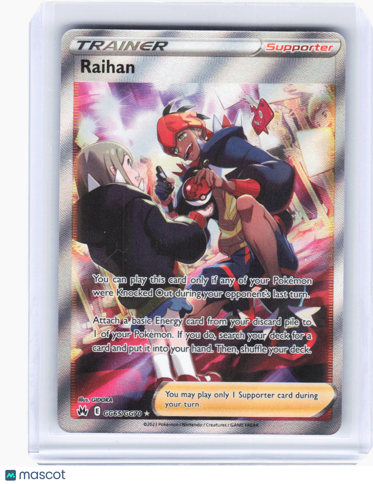 2023 Pokemon—Raihan #GG65/GG70 Crown Zenith: Galarian Gallery—Ultra Rare Foil