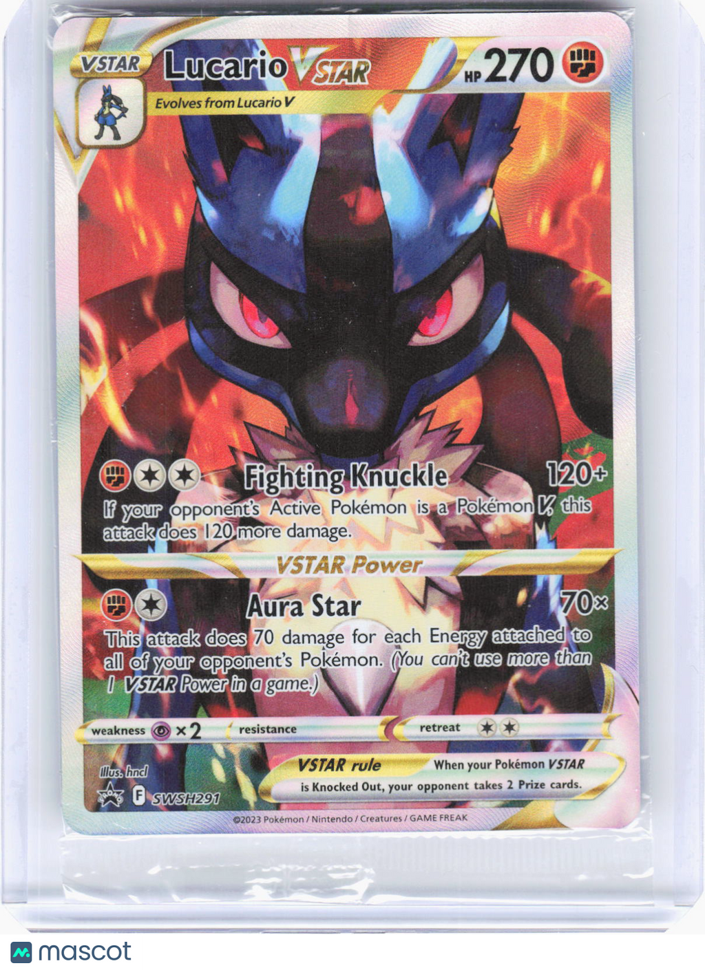 2023 Pokemon—Lucario VSTAR #SWSH291 Sword & Shield Promo Cards—Black Star Promo Foil (Sealed)