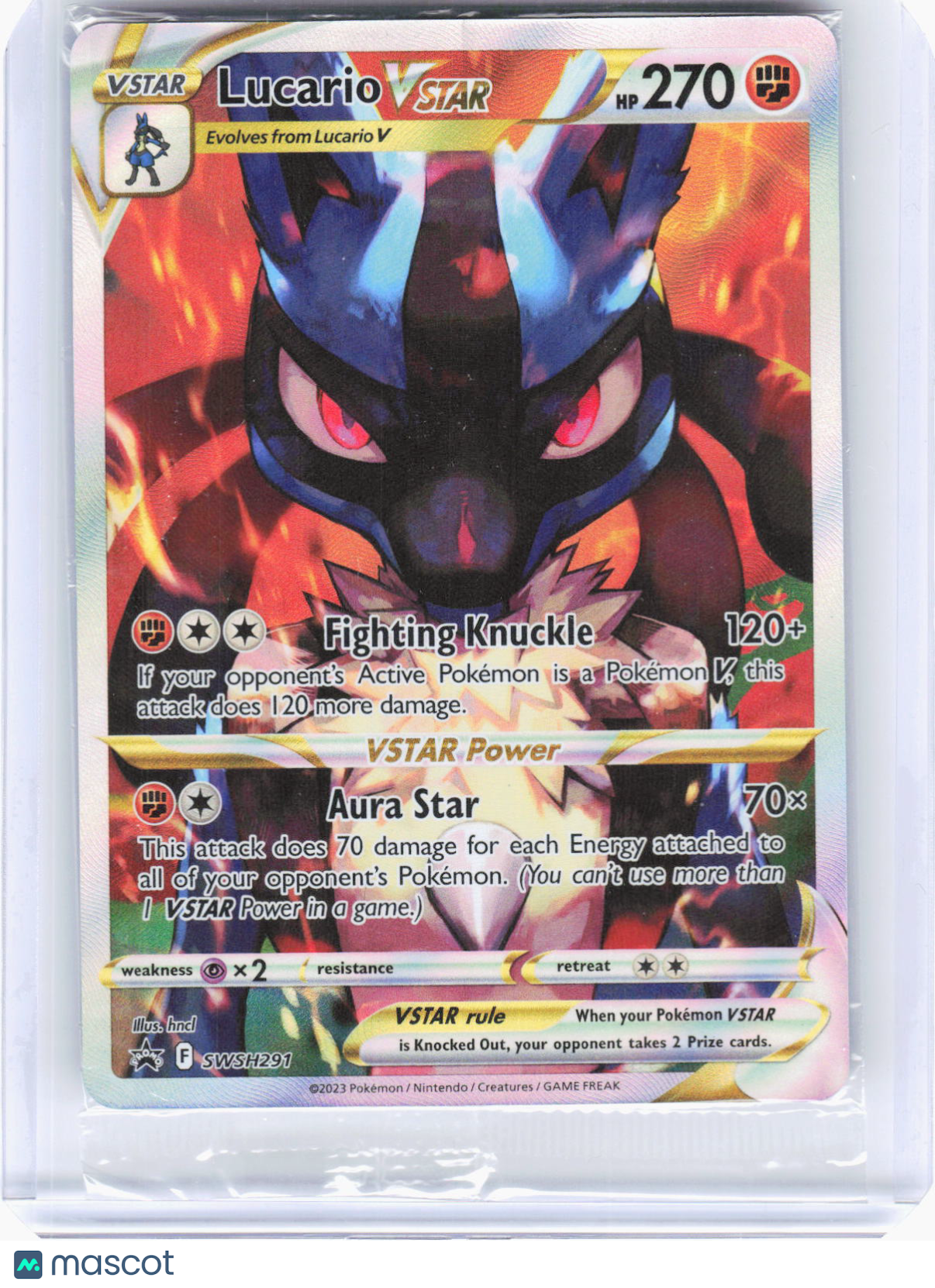 2023 Pokemon—Lucario VSTAR #SWSH291 Sword & Shield Promo Cards—Black Star Promo Foil (Sealed)