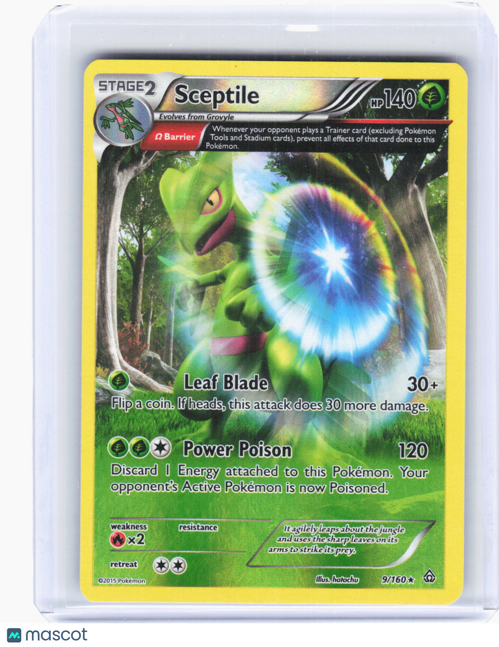 2015 Pokemon—Sceptile #9/160 Primal Clash—Holo Rare Holo