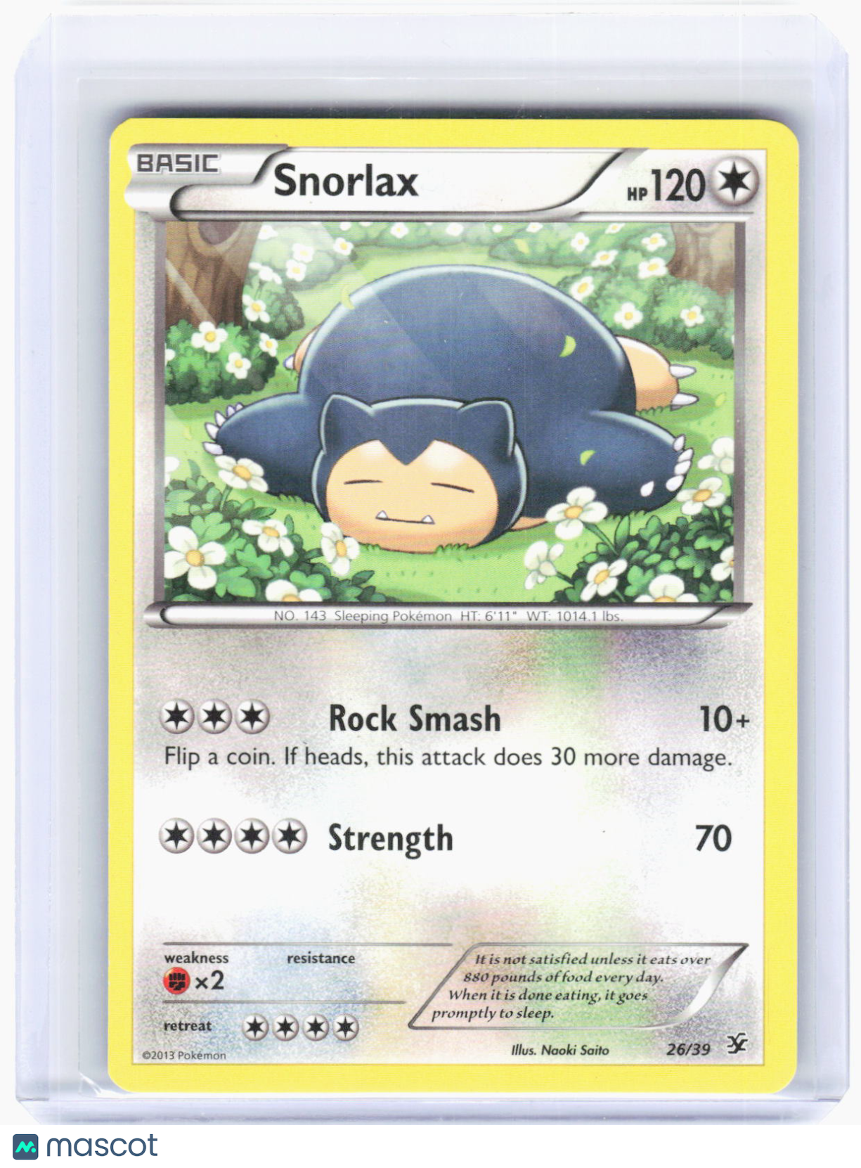 2013 Pokemon—Snorlax #26/39 Kalos Starter Set—Common Non-foil