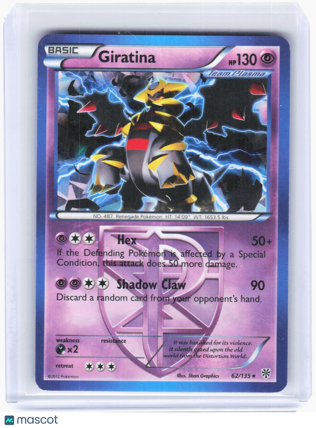 2013 Pokemon—Giratina #62/135 Kalos Starter Set—Holo Rare Holo (Damaged)