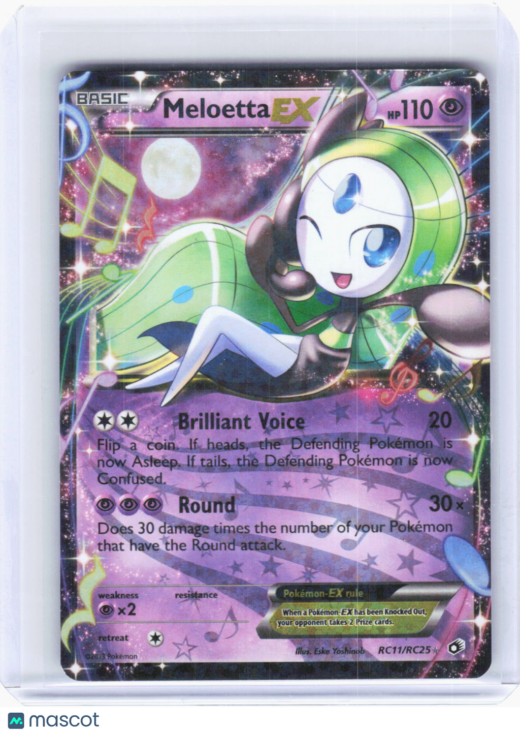 2013 Pokemon—Meloetta EX #RC11/RC25 Legendary Treasures: Radiant Collection—Ultra Rare Holo