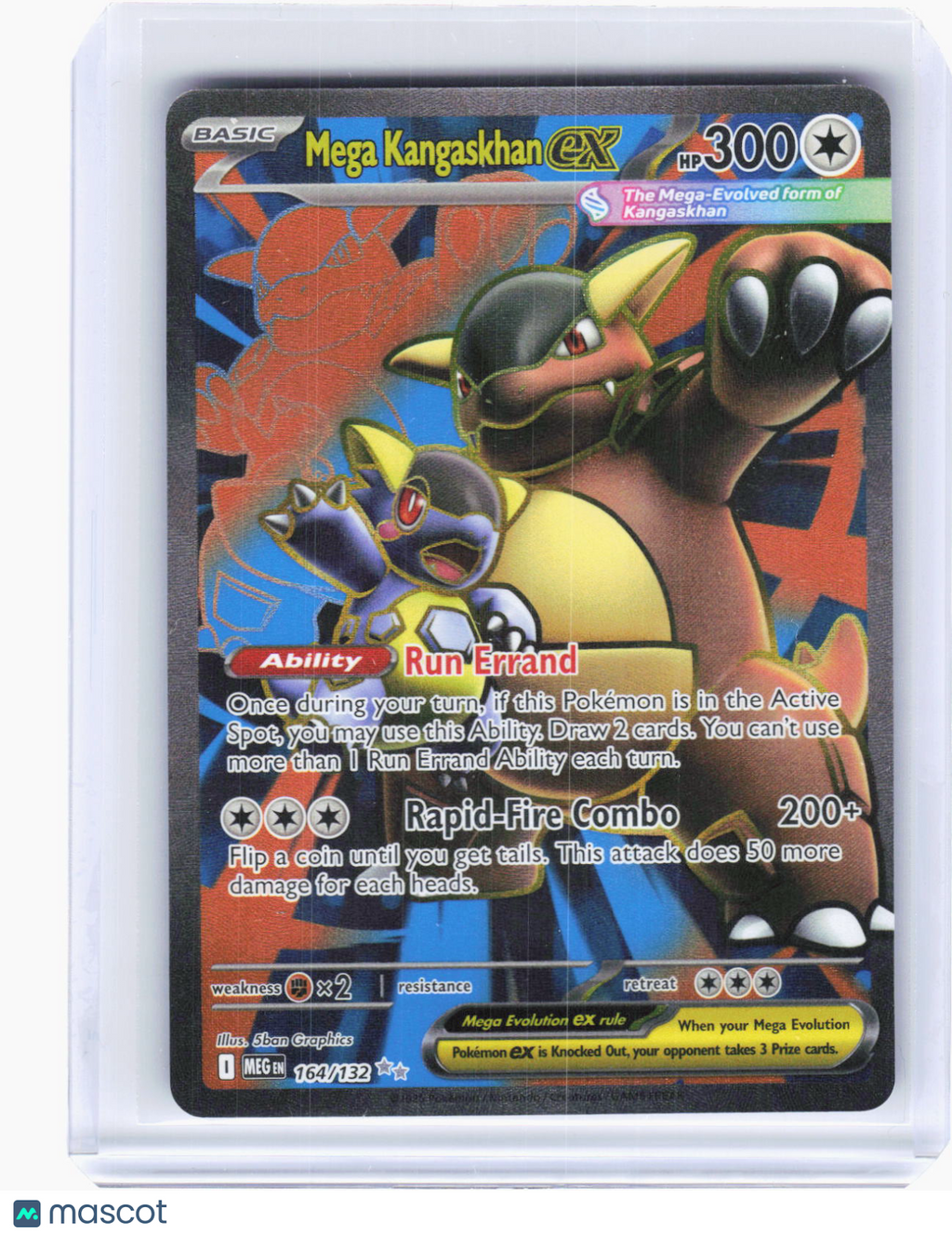 2025 Pokemon—Mega Kangaskhan ex #164/132 Mega Evolution—Ultra Rare Foil