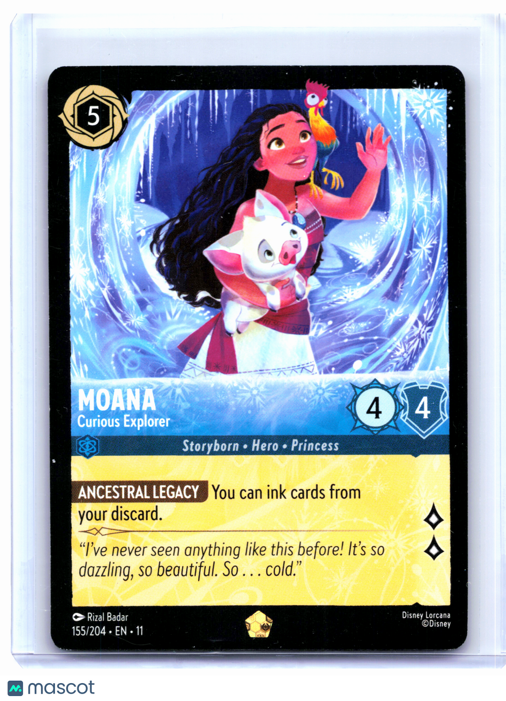 2026 Lorcana—Moana - Curious Explorer #155/204 Winterspell—Legendary Nonfoil