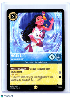 2026 Lorcana—Moana - Curious Explorer #155/204 Winterspell—Legendary Nonfoil