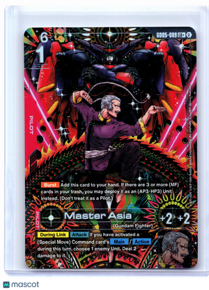 2026 Gundam Card Game—Master Asia #GD05-089 Freedom Ascension—Legend Rare+ Foil