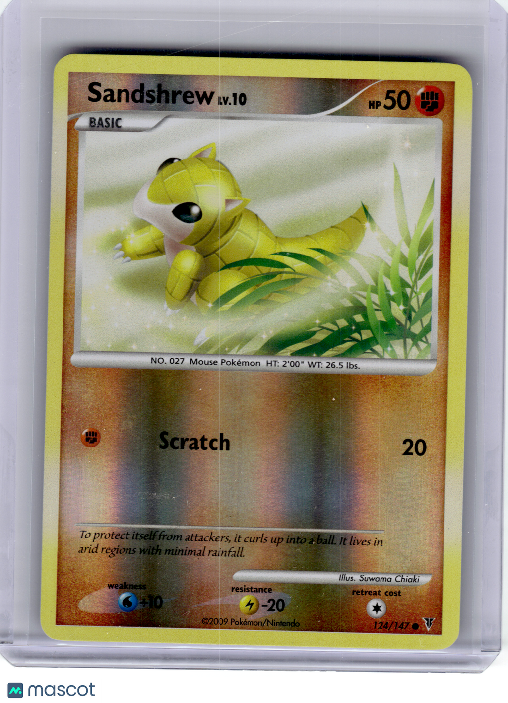 2009 Pokemon—Sandshrew #124 Supreme Victors—Common Reverse Holo [MP]