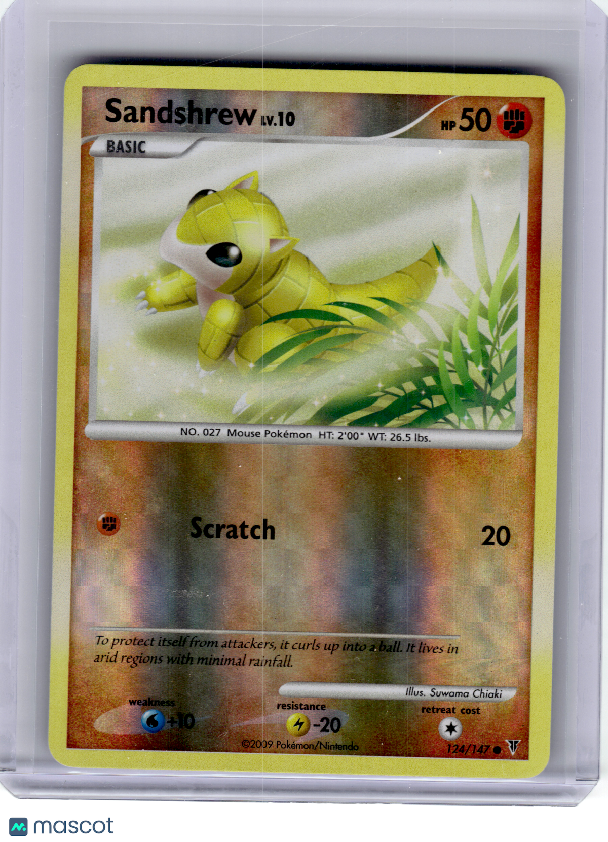 2009 Pokemon—Sandshrew #124 Supreme Victors—Common Reverse Holo [MP]