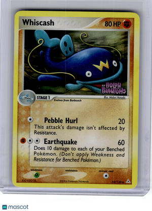 2006 Pokemon—Whiscash #55 EX Holon Phantoms—Uncommon Reverse Holo [LP]