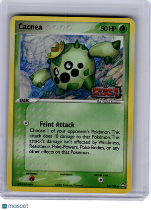 2007 Pokemon—Cacnea #46 EX Power Keepers—Common Reverse Holo [Lightly Played]
