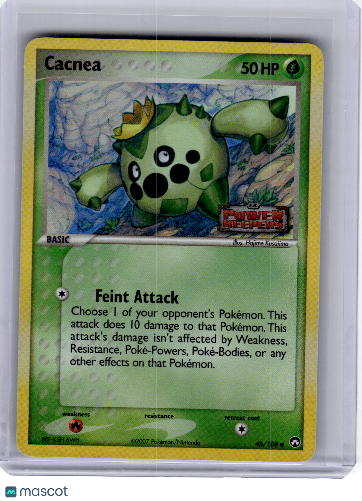 2007 Pokemon—Cacnea #46 EX Power Keepers—Common Reverse Holo [Lightly Played]
