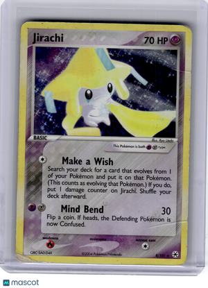 2004 Pokemon—Jirachi #8 EX Hidden Legends—Rare Holo [Damage]