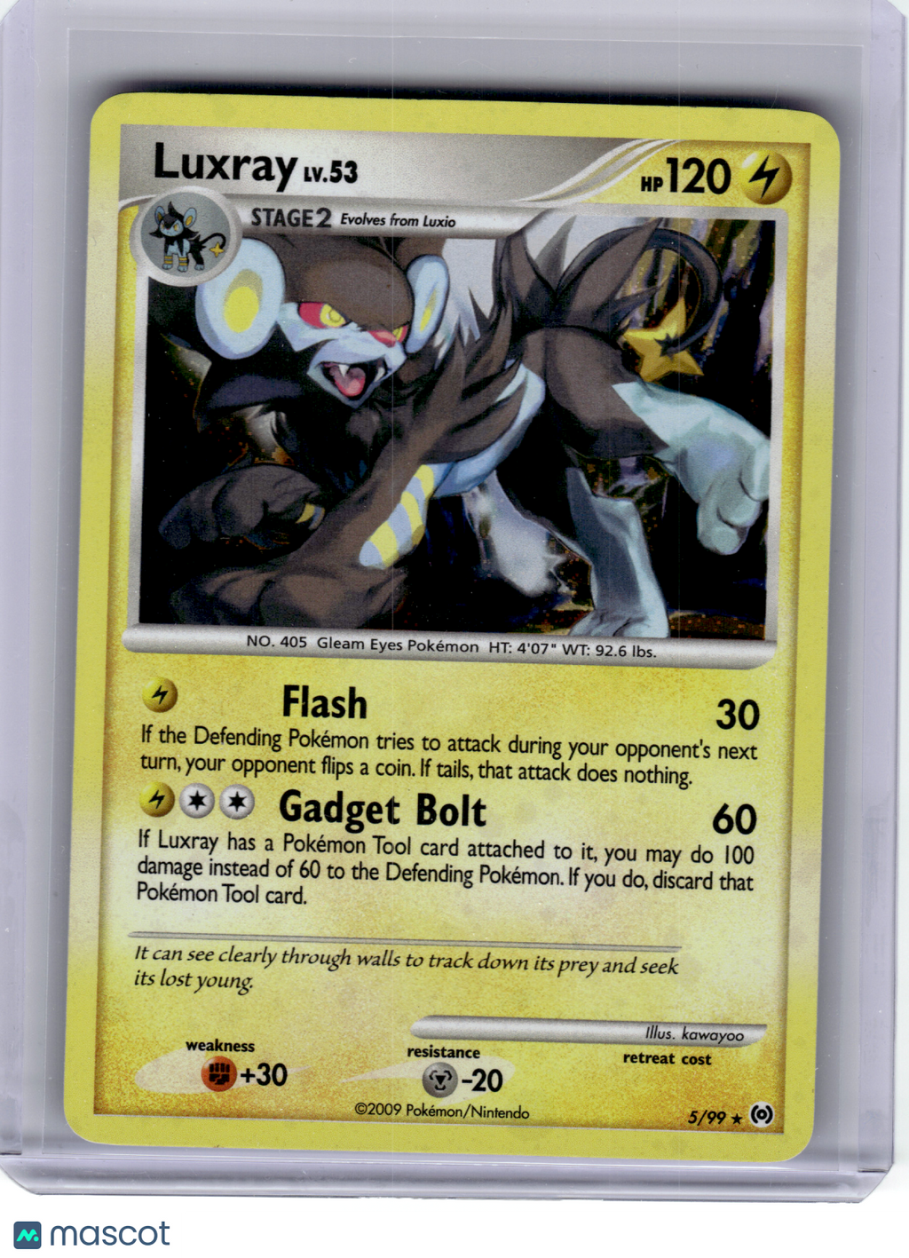 2009 Pokemon—Luxray #5 Deck Exclusives—Rare Holo