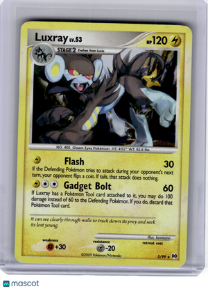 2009 Pokemon—Luxray #5 Deck Exclusives—Rare Holo