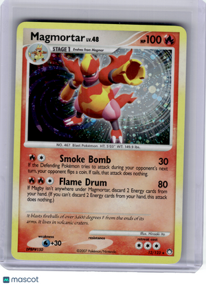 2007 Pokemon—Magmortar #12 Mysterious Treasures—Rare Holo [Lightly Played]