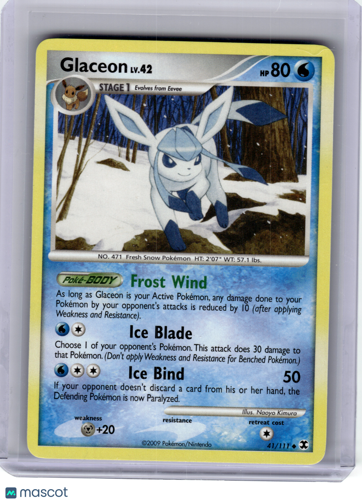 2009 Pokemon—Glaceon #41 Rising Rivals—Uncommon Non-Holo [Lightly Played]