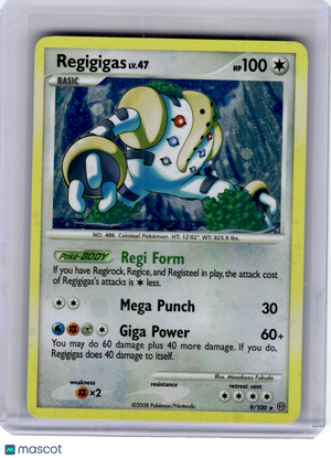 2008 Pokemon—Regigigas #9 Stormfront—Rare Holo [Lightly Played]