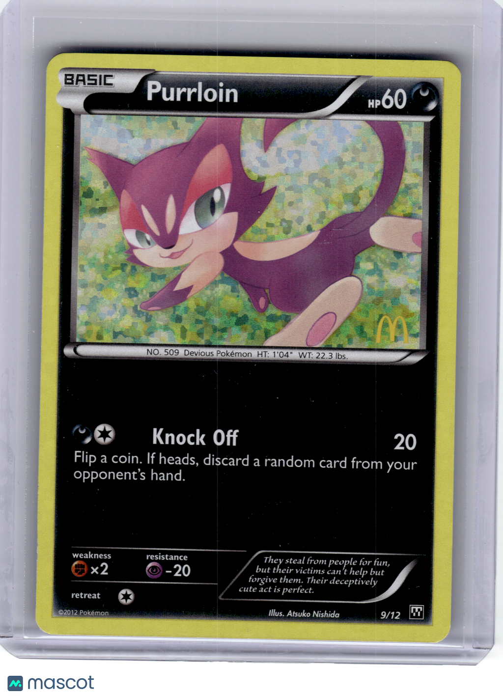 2012 Pokemon—Purrloin #9 McDonald's Collection—Promo Holo [Lightly Played]