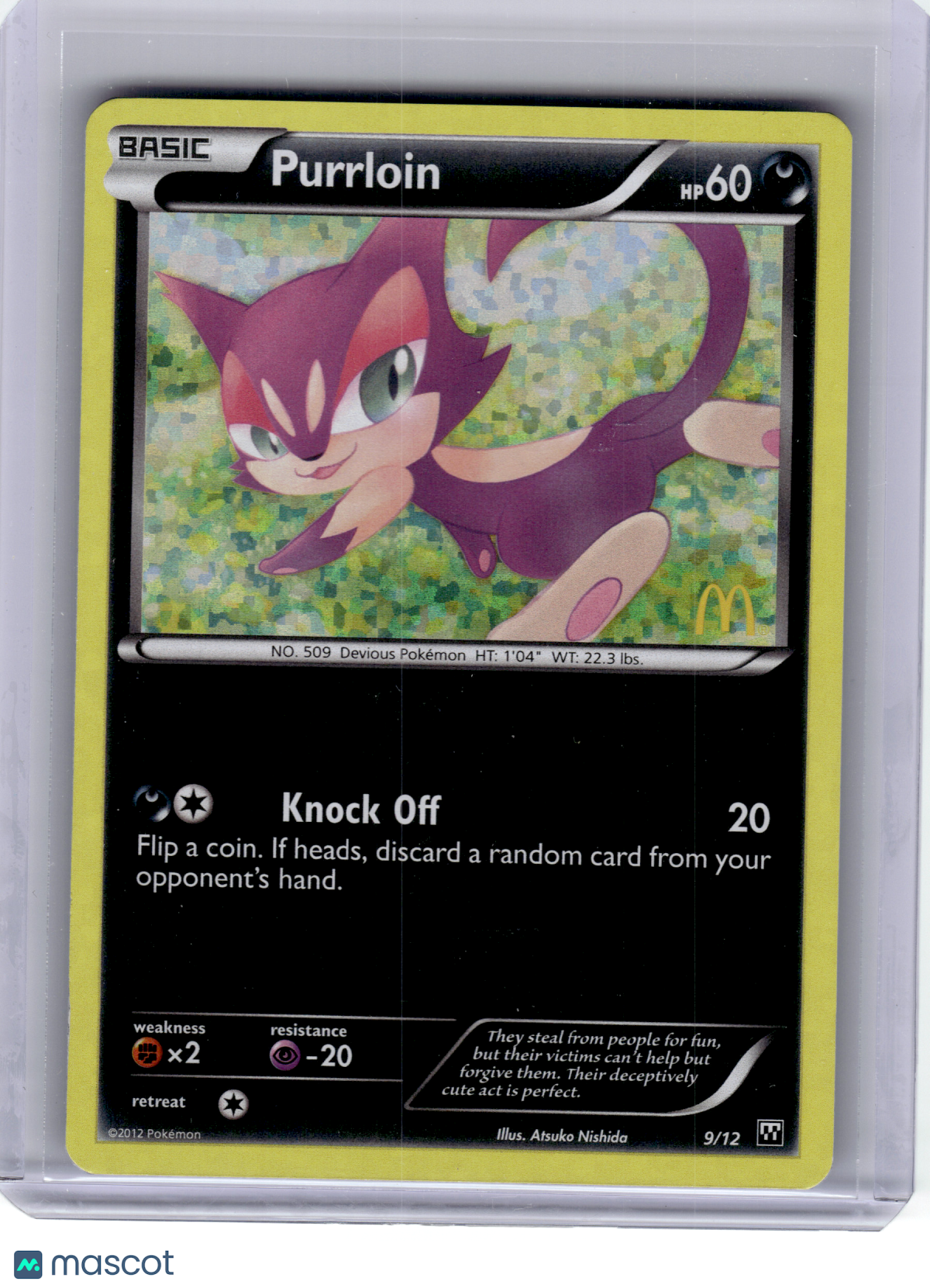 2012 Pokemon—Purrloin #9 McDonald's Collection—Promo Holo [Lightly Played]