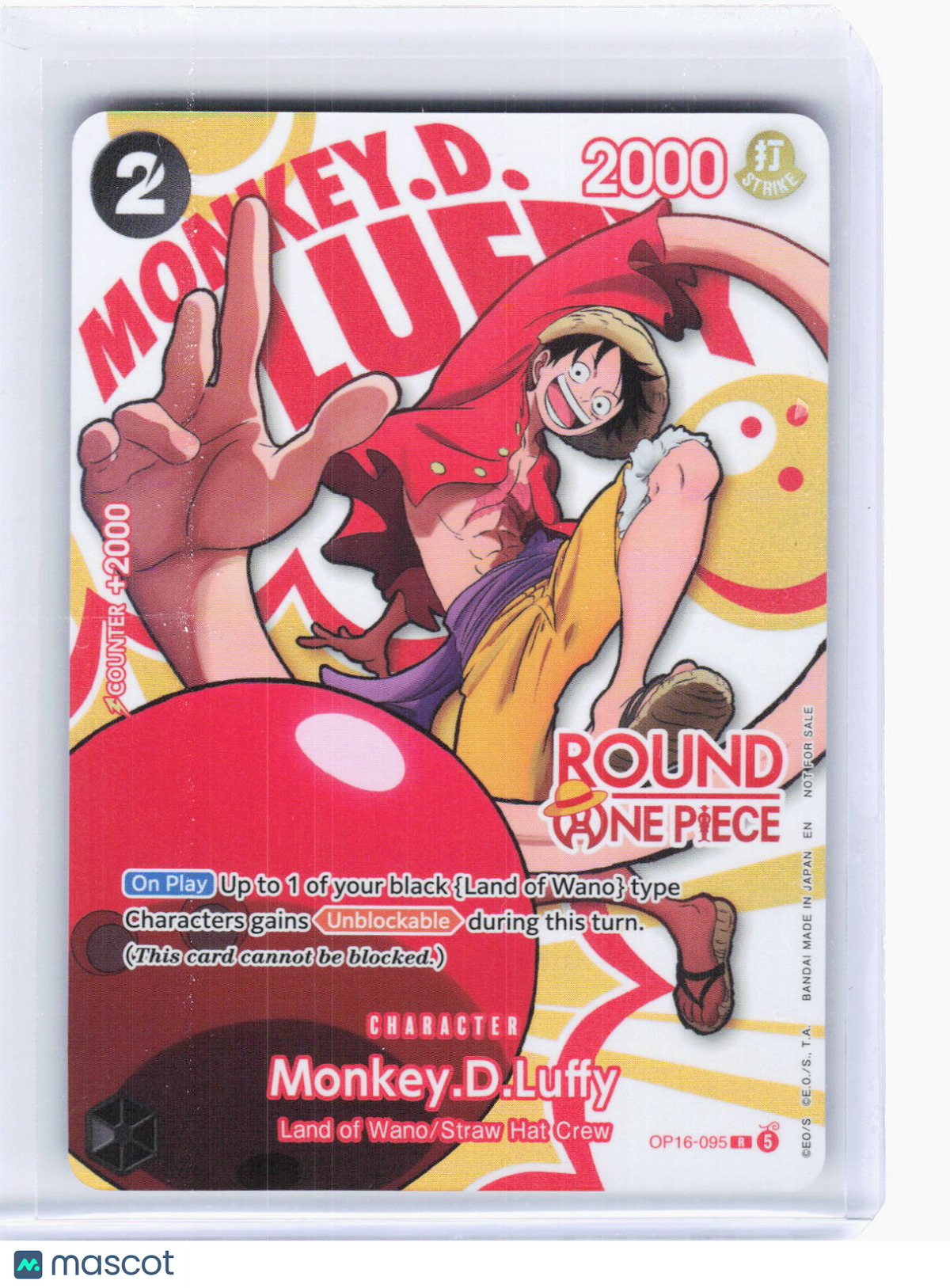 2023 One Piece Card Game—Monkey.D.Luffy (R1 Promo) #OP16-095 OP-PR —Rare Foil