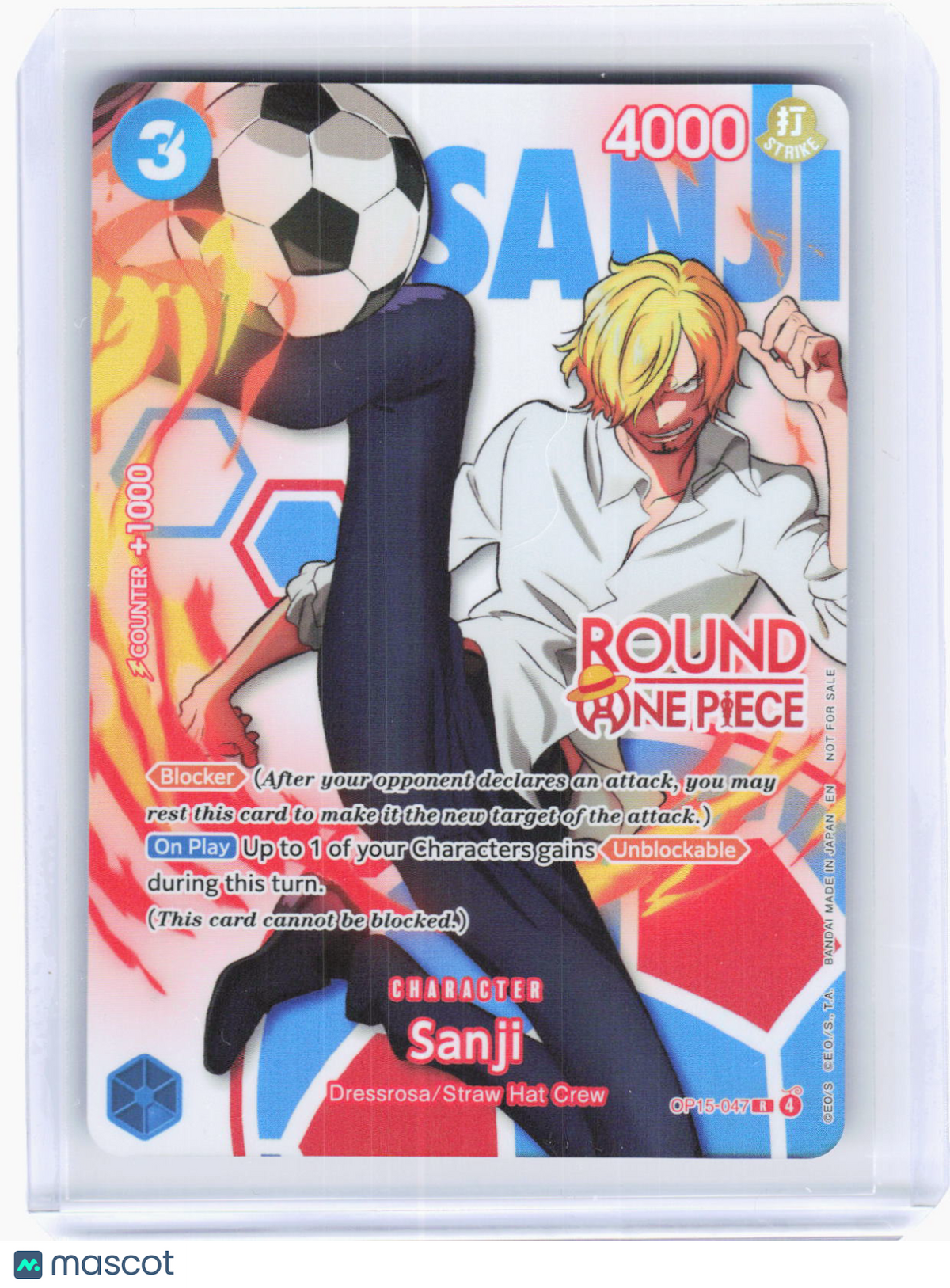 2022 One Piece Card Game—Sanji (Round 1 Promo) #OP15-047 OP-PR—Rare Foil
