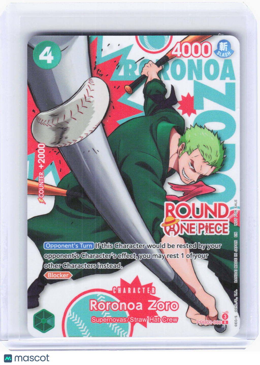 —Roronoa Zoro #PRB02-006 2023 One Piece Card Game Promo—Rare Foil