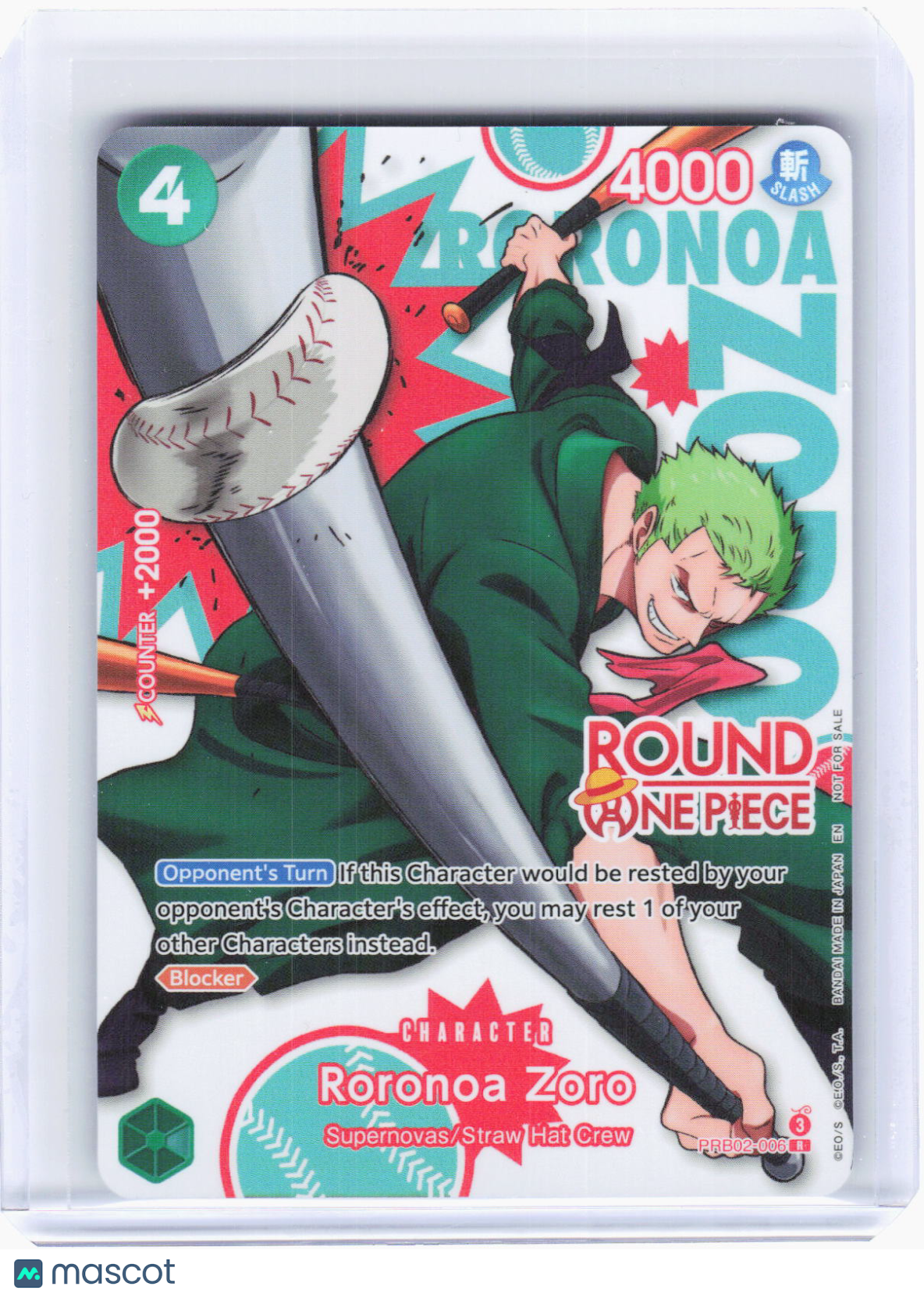 —Roronoa Zoro #PRB02-006 2023 One Piece Card Game Promo—Rare Foil