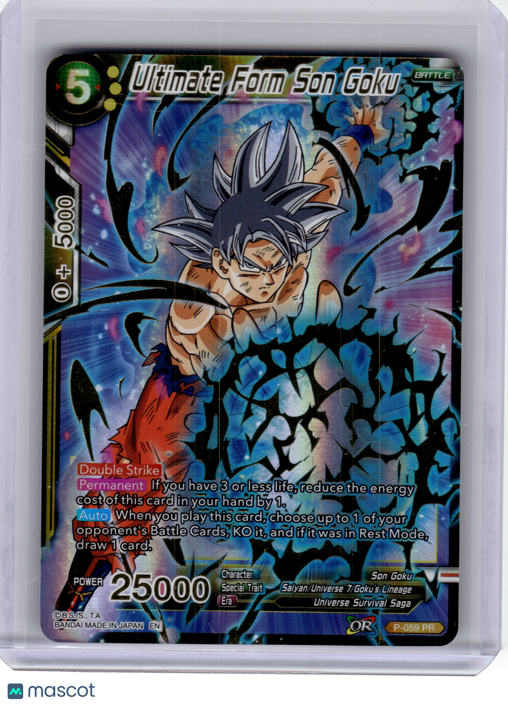 2022 DBS CCG—Ultimate Form Son Goku (Gold Stamped) #P-059 Mythic Booster—C Foil