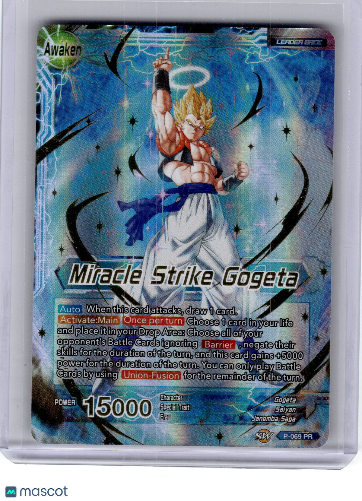 2022 DBS CCG—Miracle Strike Gogeta (Gold Stamped) #P-069 Mythic Booster—C Foil