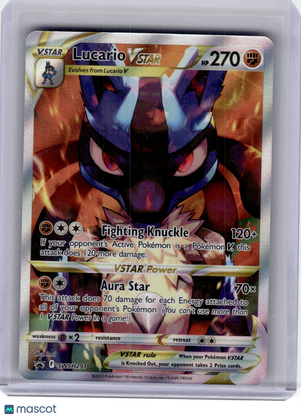 2023 Pokemon—Lucario VSTAR #SWSH291 Sword & Shield—Black Star Promo Holo