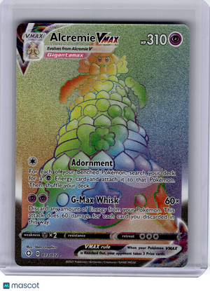2021 Pokemon—Alcremie VMAX #73 Shining Fates—Secret Rare Rainbow