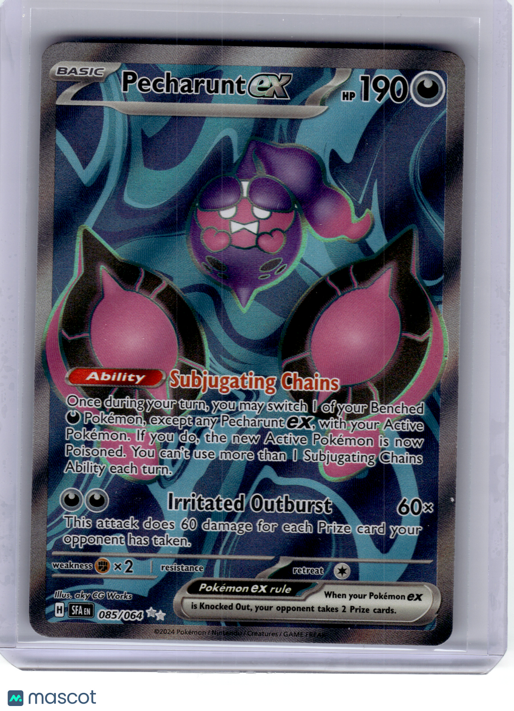 2024 Pokemon—Pecharunt ex #85 Shrouded Fable—Ultra Rare Holo [Lightly Played]