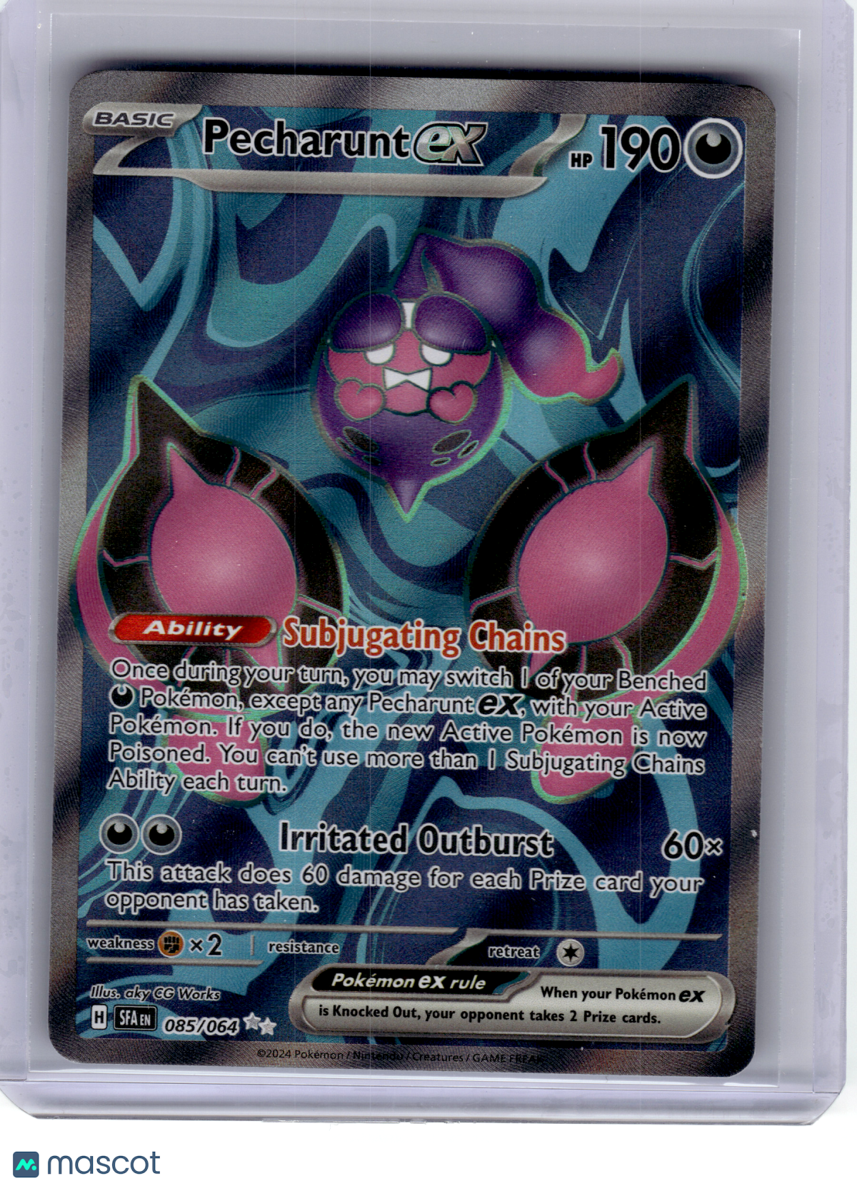2024 Pokemon—Pecharunt ex #85 Shrouded Fable—Ultra Rare Holo [Lightly Played]